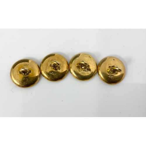 567 - QTY. MISC. GOLD AND OTHER JEWELLERY INC. A CASED PART SET OF 18CT GOLD BACKED ENAMELLED COLLAR STUDS... 