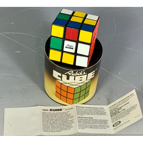 66 - ORIGINAL RUBIK’S CUBE IN CARD CONTAINER AND ORIGINAL PAPERWORK. IDEAL TOY CO LTD