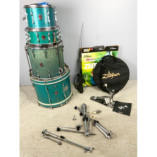 221 - PREMIER DRUM KIT WITH A ZILDJIAN  CYMBAL SET UP