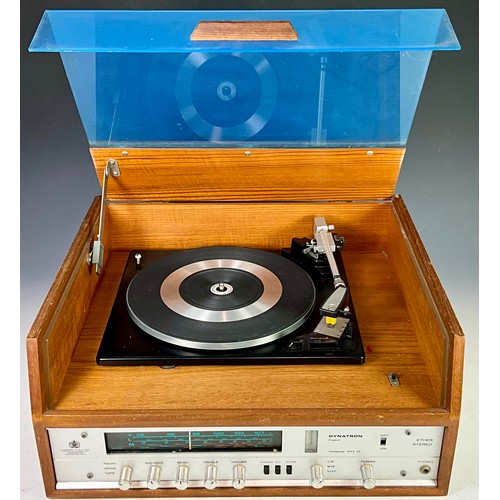 182 - A DYNATRON VINTAGE HIFI TURNTABLE SYSTEM, FITTED WITH A GARRARD SP25 MKII TURNTABLE. NOTE: This lot ... 