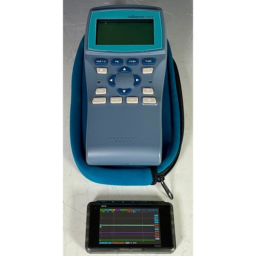 129 - A VELLEMAN HPS5 HANDHELD PERSONAL OSCILLOSCOPE T/W A MINI DIGITAL STORAGE OSCILLOSCOPE