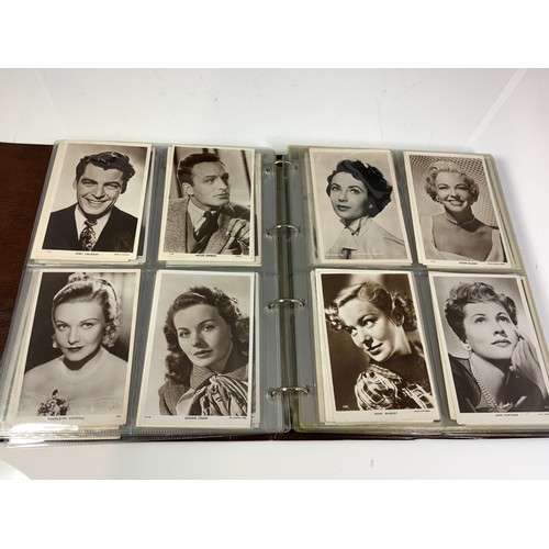 424 - BINDER CONTAINING OVER 200 POSTCARDS OF VINTAGE FILM STARS T/W A COLLECTION OF PICTURE POSTCARD MONT... 