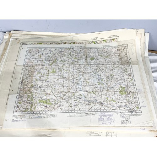 407 - APPROXIMATELY 80 ORDNANCE SURVEY / REFERENCE MAPS  MANY ONE INCH TO A MILE SCALE