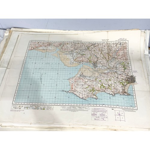 407 - APPROXIMATELY 80 ORDNANCE SURVEY / REFERENCE MAPS  MANY ONE INCH TO A MILE SCALE