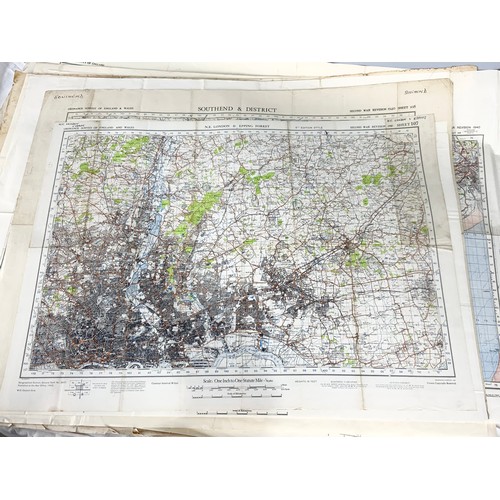 407 - APPROXIMATELY 80 ORDNANCE SURVEY / REFERENCE MAPS  MANY ONE INCH TO A MILE SCALE