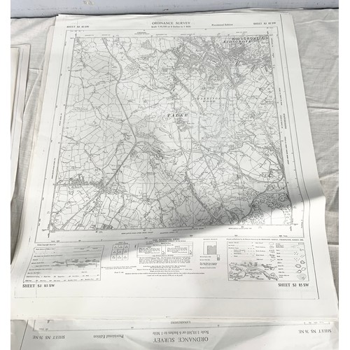 383 - APPROXIMATELY 50 ORDNANCE SURVEY / REFERENCE MAPS  MANY SIX INCHES TO A MILE SCALE