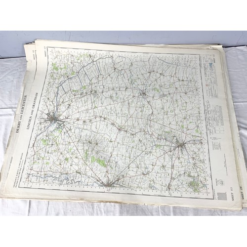 385 - LARGE QUANTITY OF ORDANCE SURVEY MAPS MANY ONE INCH TO ONE MILE SCALE