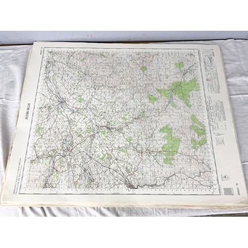 387 - LARGE QUANTITY OF ORDANCE SURVEY MAPS MANY ONE INCH TO ONE MILE SCALE