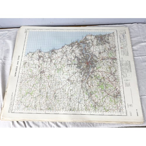 387 - LARGE QUANTITY OF ORDANCE SURVEY MAPS MANY ONE INCH TO ONE MILE SCALE