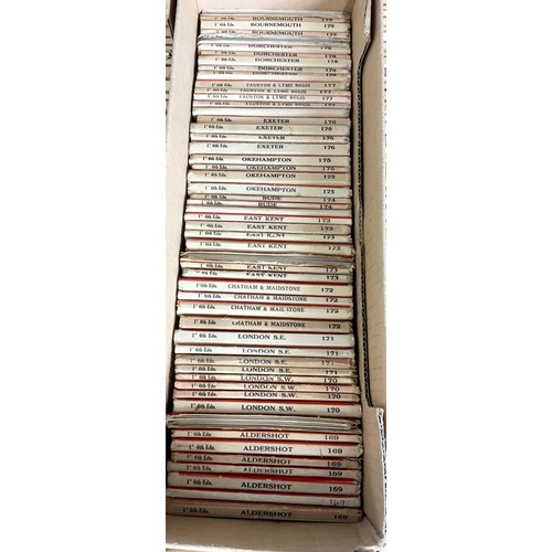 375 - LARGE QUANTITY OF ORDNANCE SURVEY 6th EDITION ONE INCH SCALE FOLDED MAPS 4 BOXES