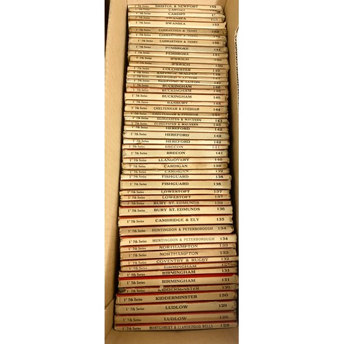 376 - QUANTITY OF 7TH SERIES ONE INCH SCALE ORDNANCE SURVEY MAPS  3 BOXES