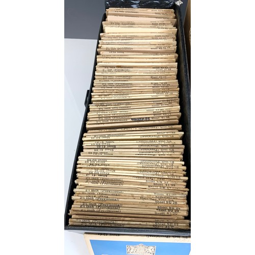 379 - 4 BOXES OF BLUE ORDNANCE SURVEY SHEET MAPS