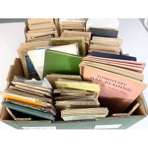 381 - TRAY OF VINTAGE  ORDNANCE SURVEY ,BARTHOLOMEW’S ETC