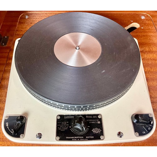 170 - GARRARD 301 TURNTABLE MOUNTED IN CABINET