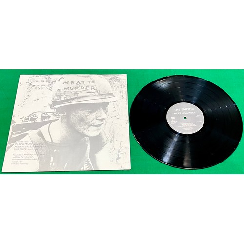 257 - THE SMITHS - MEAT IS MURDER LP ROUGH 81 T/W THE HAND THAT ROCKS THE CRADLE DEMOS COLLECTION LP TRASH... 