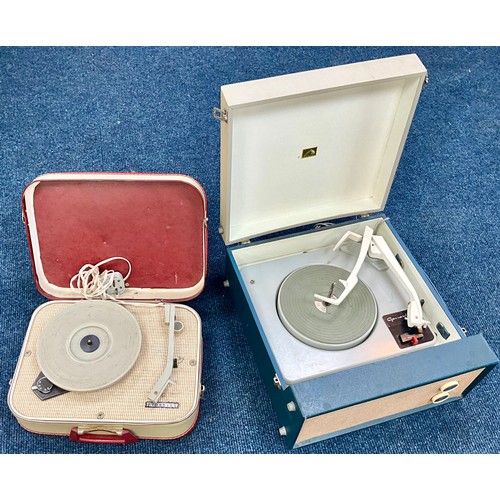 207 - VINTAGE GARRARD PORTABLE RECORD PLAYER AND VINTAGE FIDELITY CASED RECORD PLAYER