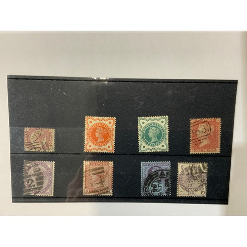 481 - STAMPS, 8 ON STOCK CARD, VICTORIA INC PENNY RED