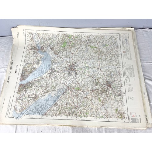 385 - LARGE QUANTITY OF ORDANCE SURVEY MAPS MANY ONE INCH TO ONE MILE SCALE