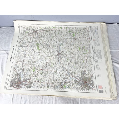 385 - LARGE QUANTITY OF ORDANCE SURVEY MAPS MANY ONE INCH TO ONE MILE SCALE