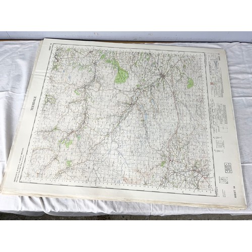 387 - LARGE QUANTITY OF ORDANCE SURVEY MAPS MANY ONE INCH TO ONE MILE SCALE