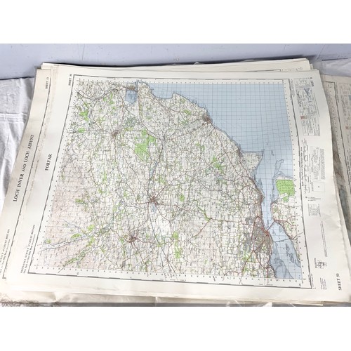 406 - APPROXIMATELY 100 ORDNANCE SURVEY / REFERENCE MAPS  MANY ONE INCH TO A MILE SCALE