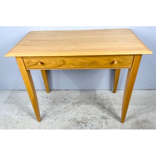 631 - MODERN LIGHT OAK DESK WITH DRAWER / CONSOLE TABLE 97cm x 50cm