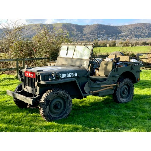 1 - A VERY SCARCE 1945 WILLYS OVERLAND/ FORD GPW JEEP, A GENUINE ‘BARN FIND’ HAVING JUST OVER 1000 RECOR... 