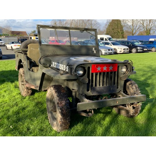 1 - A VERY SCARCE 1945 WILLYS OVERLAND/ FORD GPW JEEP, A GENUINE ‘BARN FIND’ HAVING JUST OVER 1000 RECOR... 