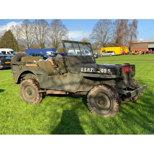 1 - A VERY SCARCE 1945 WILLYS OVERLAND/ FORD GPW JEEP, A GENUINE ‘BARN FIND’ HAVING JUST OVER 1000 RECOR... 