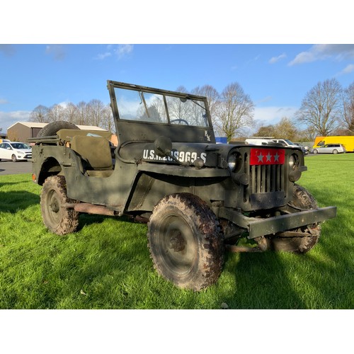 1 - A VERY SCARCE 1945 WILLYS OVERLAND/ FORD GPW JEEP, A GENUINE ‘BARN FIND’ HAVING JUST OVER 1000 RECOR... 