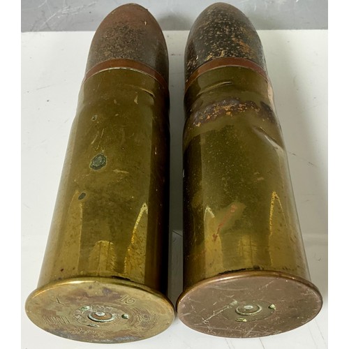 8 - PAIR OF INERT WWI ARTILLERY SHELLS