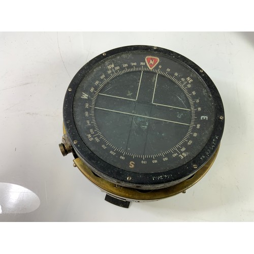 3 - AIR MINISTRY COMPASS IN FITTED WOODEN CASE, REF NO. 6A/1671