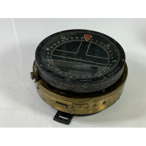 3 - AIR MINISTRY COMPASS IN FITTED WOODEN CASE, REF NO. 6A/1671