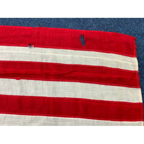 13 - MID-CENTURY FLAG,  AMERICAN STARS & STRIPES FLAG, APPROX 170 X 96 CM. WITH TOGGLE, AMERICA ON EDGE, ... 