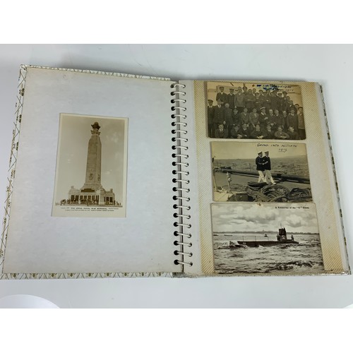 10 - A VERY INTERESTING PHOTO ALBUM OF WW1 ERA PHOTOS OF SUBMARINES, DESERT ACTION, CAPTURED ARMAMENTS, P... 