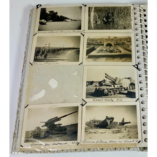 10 - A VERY INTERESTING PHOTO ALBUM OF WW1 ERA PHOTOS OF SUBMARINES, DESERT ACTION, CAPTURED ARMAMENTS, P... 