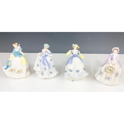 114 - 12 ROYAL WORCESTER LIMITED EDITION  FIGURINES SWEET LADIES  SERIES ALL NUMBERED 5110 OF 9500 FIGURIN... 