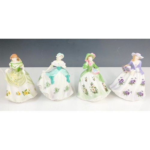 114 - 12 ROYAL WORCESTER LIMITED EDITION  FIGURINES SWEET LADIES  SERIES ALL NUMBERED 5110 OF 9500 FIGURIN... 