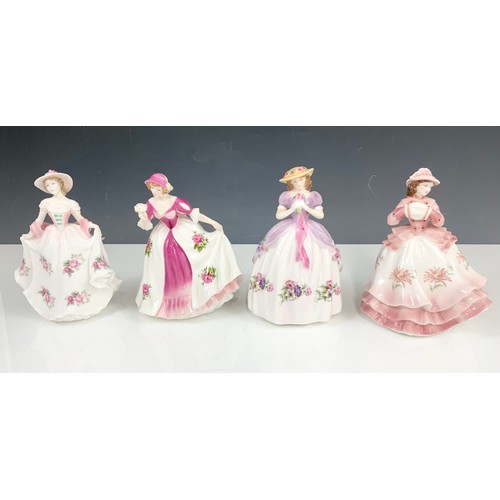 114 - 12 ROYAL WORCESTER LIMITED EDITION  FIGURINES SWEET LADIES  SERIES ALL NUMBERED 5110 OF 9500 FIGURIN... 