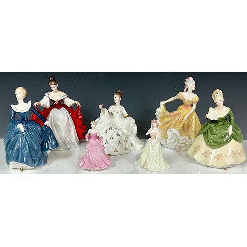 117 - COLLECTION OF ROYAL DOULTON FIGURINES INC. MY LOVE (HN2339), SARA (HN2265), FRAGRANCE (HN2334), SOIR... 