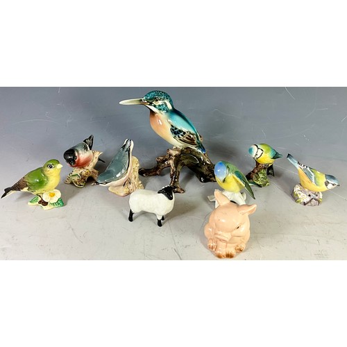 121 - QUANTITY OF OTHER BIRD AND ANIMAL STUDIES INCLUDING BESWICK, ETC.