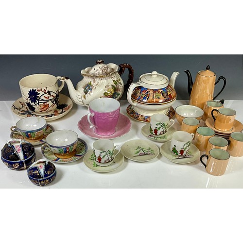 145 - COLLECTION OF ANTIQUE FINE BONE CHINA AND PORCELAIN INC. LUSTRE AND ORIENTAL