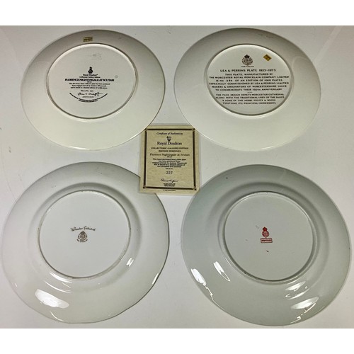 156 - LTD ED. CABINET PLATES INC. ROYAL WORCESTER LEA AND PERRINS, WORCESTER CATHEDRAL, WALTER HOLLAND MAY... 