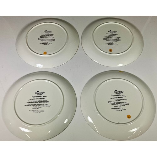 157 - A COLLECTION OF FOUR LTD ED. COALPORT CABINET PLATES WITH ARTHUR RACKHAM FAIRY ILLUSTRATIONS, 1991