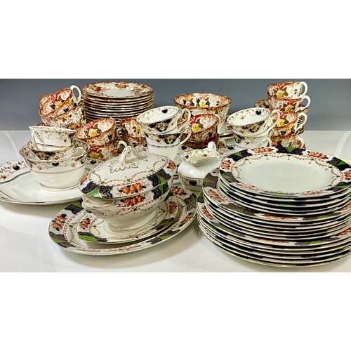 176 - LARGE QUANTITY OF ANTIQUE PORCELAIN INC. MAJESTIC PART TEA SET, HEATHCOTE PART TEA SET AND MILGROVE ... 