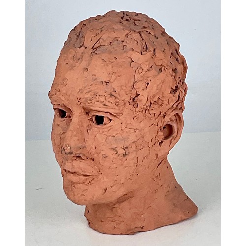 185 - LIFE SIZE TERRACOTTA BUST, APPROX. 31 cm