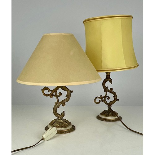 278 - 2 ORMULU AND MARBLE TABLE LAMPS