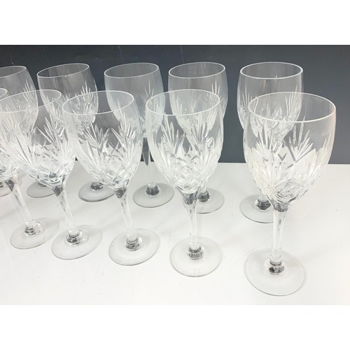 242 - SET OF 12 BRIERLEY CRYSTAL WINE GLASSES