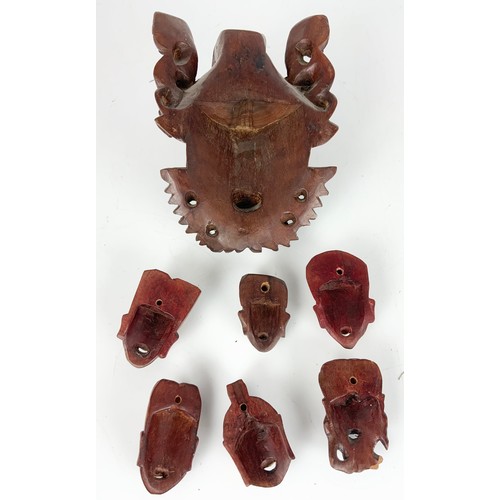 353 - WOODEN WALL MASK AND OTHERS