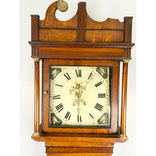 247 - OAK LONG CASED CLOCK